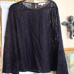 LOFT LACE LONG SLEEVE BLOUSE